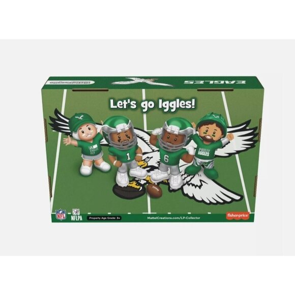2 New Little People NFL Eagles Super Bowl Champions Kelly Green Sets Sealed - Picture 5 of 15
